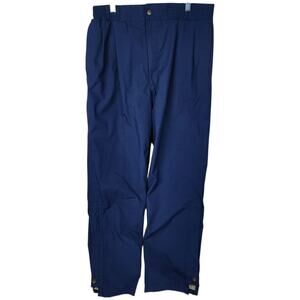 Tourney Gore-Tex Pants Golf Rain Waterproof Windproof Ankle Zip Mens Large Blue